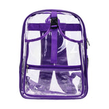 Maxbell Tennis Backpack Transparent PVC Large Capacity Tennis Rucksack for Men Women Purple
