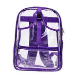 Maxbell Tennis Backpack Transparent PVC Large Capacity Tennis Rucksack for Men Women Purple