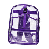 Maxbell Tennis Backpack Transparent PVC Large Capacity Tennis Rucksack for Men Women Purple