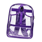 Maxbell Tennis Backpack Transparent PVC Large Capacity Tennis Rucksack for Men Women Purple