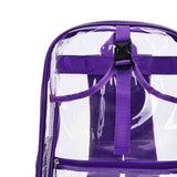 Maxbell Tennis Backpack Transparent PVC Large Capacity Tennis Rucksack for Men Women Purple