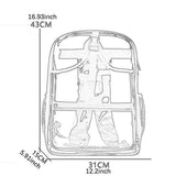 Maxbell Tennis Backpack Transparent PVC Large Capacity Tennis Rucksack for Men Women Blue