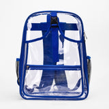 Maxbell Tennis Backpack Transparent PVC Large Capacity Tennis Rucksack for Men Women Blue