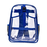 Maxbell Tennis Backpack Transparent PVC Large Capacity Tennis Rucksack for Men Women Blue