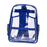 Maxbell Tennis Backpack Transparent PVC Large Capacity Tennis Rucksack for Men Women Blue