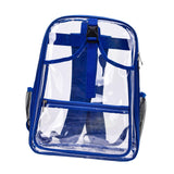 Maxbell Tennis Backpack Transparent PVC Large Capacity Tennis Rucksack for Men Women Blue