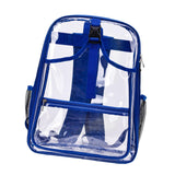 Maxbell Tennis Backpack Transparent PVC Large Capacity Tennis Rucksack for Men Women Blue