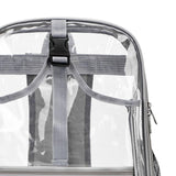 Maxbell Tennis Backpack Transparent PVC Large Capacity Tennis Rucksack for Men Women Gray