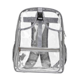 Maxbell Tennis Backpack Transparent PVC Large Capacity Tennis Rucksack for Men Women Gray