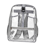 Maxbell Tennis Backpack Transparent PVC Large Capacity Tennis Rucksack for Men Women Gray