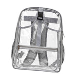 Maxbell Tennis Backpack Transparent PVC Large Capacity Tennis Rucksack for Men Women Gray