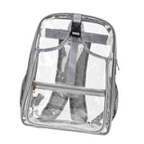 Maxbell Tennis Backpack Transparent PVC Large Capacity Tennis Rucksack for Men Women Gray