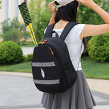 Maxbell Tennis Racket Bag Multipurpose Waterproof Professional with Shoe Compartment black