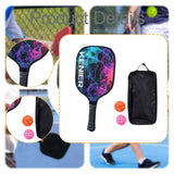 Maxbell Pickleball Racquet Lightweight Practice Supplies Indoor and Outdoor Beginner Pink Green