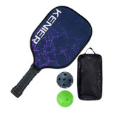 Maxbell Pickleball Racquet Lightweight Practice Supplies Indoor and Outdoor Beginner Black Purple