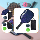Maxbell Pickleball Racquet Lightweight Practice Supplies Indoor and Outdoor Beginner Black Purple