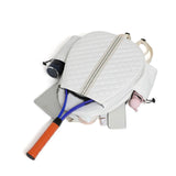 Maxbell Badminton Racquet Bag Pickleball Paddle Shoulder Bag for Pickleball Paddle White