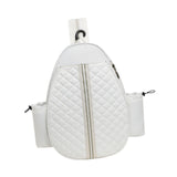 Maxbell Badminton Racquet Bag Pickleball Paddle Shoulder Bag for Pickleball Paddle White