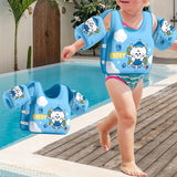 Maxbell Kids Swim Vest Breathable Children Pool Foat for Training Beginners Children Blue Dog