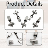 Maxbell 5Pcs Stainless Steel Fin Screw and Plate Set Universal Paddleboard Fin Screw