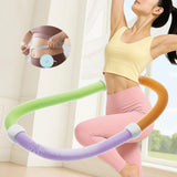 Maxbell Foldable Fitness Hoop Versatile Exercise Ring for Travel Waist Pilate Indoor Green with 1.2kg