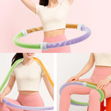 Maxbell Foldable Fitness Hoop Versatile Exercise Ring for Travel Waist Pilate Indoor Green with 1.4kg