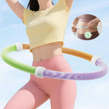 Maxbell Foldable Fitness Hoop Versatile Exercise Ring for Travel Waist Pilate Indoor Green with 1.4kg