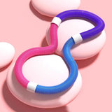 Maxbell Foldable Fitness Hoop Versatile Exercise Ring for Travel Waist Pilate Indoor Pink with 0.9kg