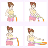 Maxbell Foldable Fitness Hoop Versatile Exercise Ring for Travel Waist Pilate Indoor Pink with 0.9kg