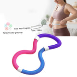 Maxbell Foldable Fitness Hoop Versatile Exercise Ring for Travel Waist Pilate Indoor Pink with 1.2kg