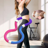 Maxbell Foldable Fitness Hoop Versatile Exercise Ring for Travel Waist Pilate Indoor Pink with 1.2kg