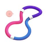 Maxbell Foldable Fitness Hoop Versatile Exercise Ring for Travel Waist Pilate Indoor Pink with 1.4kg