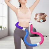 Maxbell Foldable Fitness Hoop Versatile Exercise Ring for Travel Waist Pilate Indoor Pink with 1.4kg