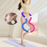 Maxbell Foldable Fitness Hoop Versatile Exercise Ring for Travel Waist Pilate Indoor Pink with 1.4kg