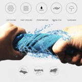 Maxbell 4 Pieces Cooling Towels Sports Towels 32"x12" Soft for Workout Sports Hiking Blue