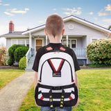 Maxbell Taekwondo Sparring Backpack for Kids Sports Gym Bag for Muay Thai Boxing Mma Black White