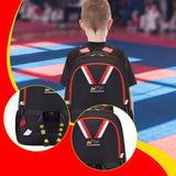 Maxbell Taekwondo Sparring Backpack for Kids Sports Gym Bag for Muay Thai Boxing Mma Black Red