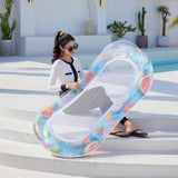 Maxbell Inflatable Pool Float Water Fun Pool Lounger Raft for Summer Party Traveling C