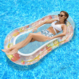 Maxbell Inflatable Pool Float Water Fun Pool Lounger Raft for Summer Party Traveling D