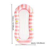Maxbell Inflatable Pool Float Swimming Pool Floaty Lounge Raft for Relaxing Vacation PINK