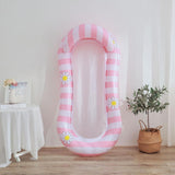 Maxbell Inflatable Pool Float Swimming Pool Floaty Lounge Raft for Relaxing Vacation PINK