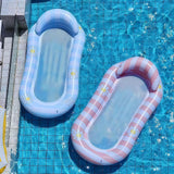 Maxbell Inflatable Pool Float Swimming Pool Floaty Lounge Raft for Relaxing Vacation PINK