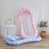 Maxbell Inflatable Pool Float Swimming Pool Floaty Lounge Raft for Relaxing Vacation PINK