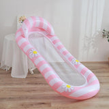 Maxbell Inflatable Pool Float Swimming Pool Floaty Lounge Raft for Relaxing Vacation PINK
