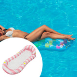 Maxbell Inflatable Pool Float Swimming Pool Floaty Lounge Raft for Relaxing Vacation PINK