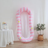 Maxbell Inflatable Pool Float Swimming Pool Floaty Lounge Raft for Relaxing Vacation PINK