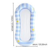 Maxbell Inflatable Pool Float Swimming Pool Floaty Lounge Raft for Relaxing Vacation blue