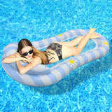 Maxbell Inflatable Pool Float Swimming Pool Floaty Lounge Raft for Relaxing Vacation blue