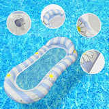 Maxbell Inflatable Pool Float Swimming Pool Floaty Lounge Raft for Relaxing Vacation blue