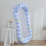 Maxbell Inflatable Pool Float Swimming Pool Floaty Lounge Raft for Relaxing Vacation blue